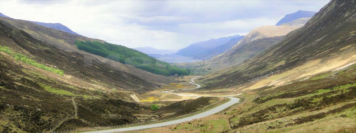 Blick auf Glen Coe Valley Schottland