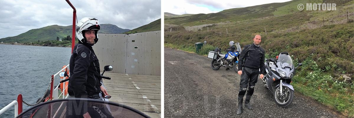 Fahrt durch die Highlands während der Motorradtour Motour