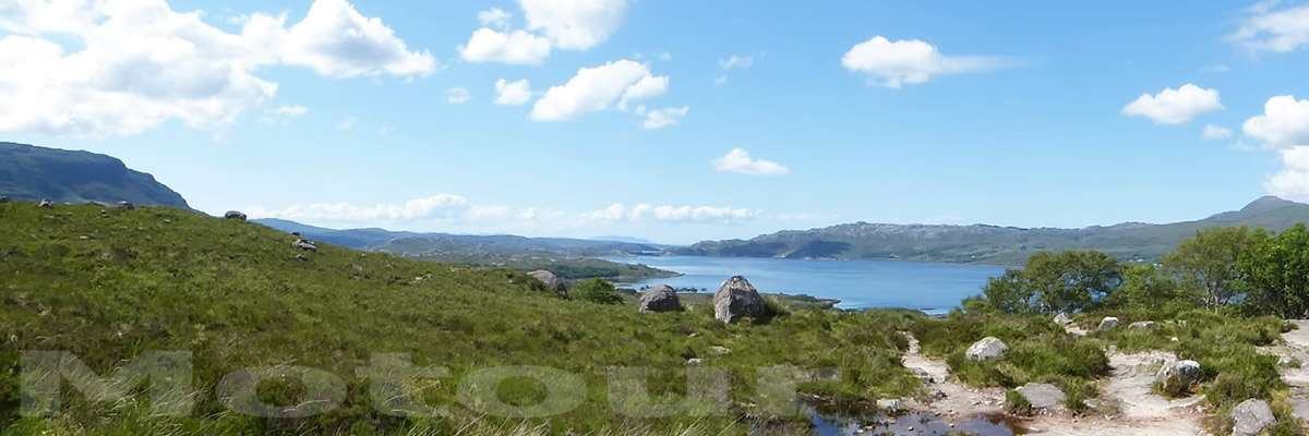 Blick auf das Hochland Schottland während der Motorferien